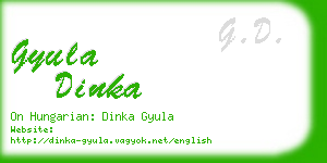 gyula dinka business card